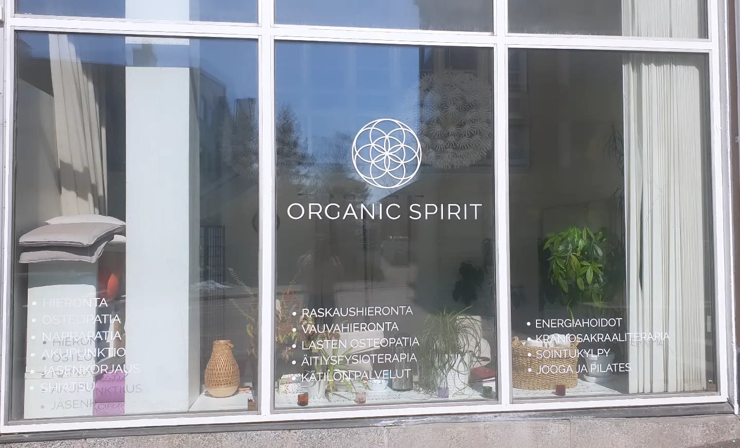 Näkymä Organic Spirit -hoitolasta